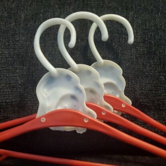 Vintage Dalmatian Clothes Hanger Tail Set of 3 Plastic Black White Red - Picture 5 of 7